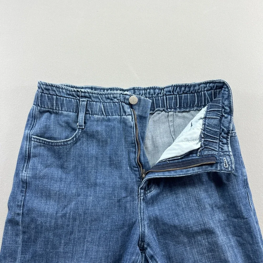 J.Crew Wide Jeans Womens 27 Blue Denim Cotton High Rise Button Fly Medium Wash